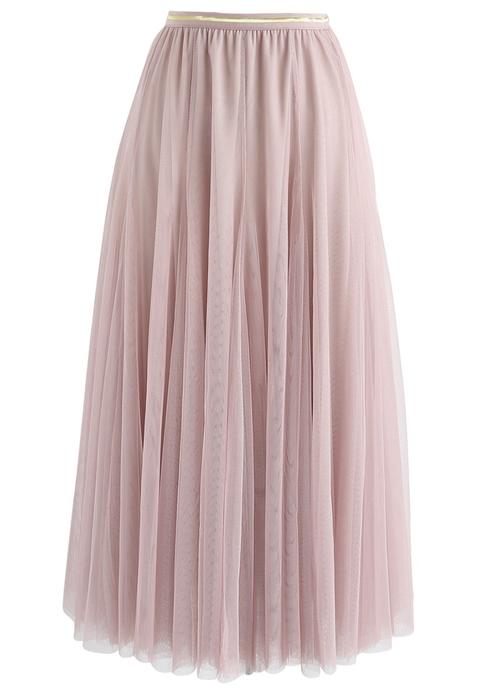 My Secret Weapon Tulle Maxi Skirt In Pink