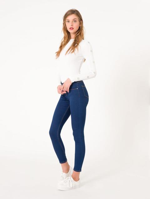 Jeans Skinny Blue Black Blu Denim Scuro