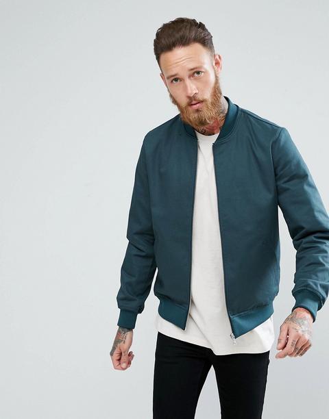 Cazadora Bomber De Vestir En Verde Botella De Asos