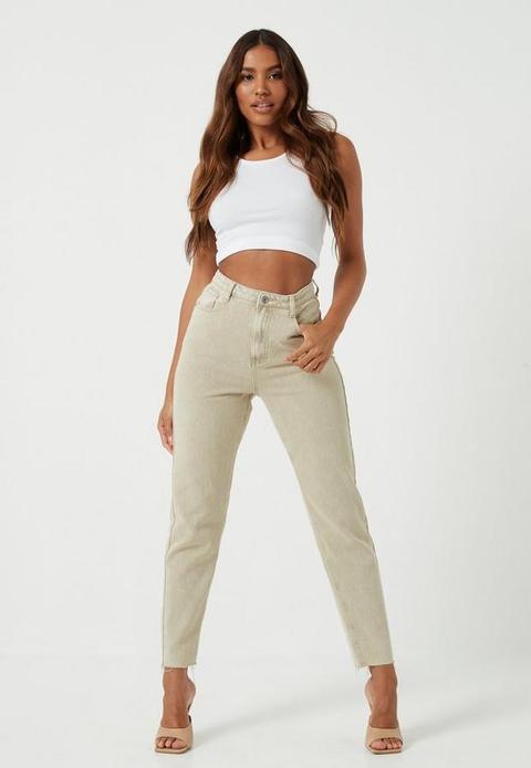 Sand Co Ord High Waisted Mom Jeans, Camel