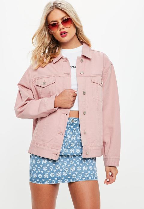 Pink Oversized Denim Jacket from 