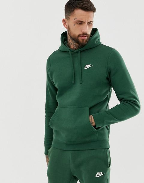 Sudadera Con Capucha En Verde Club De Nike