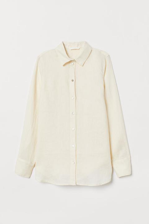 Chemise En Lin - Blanc