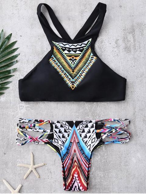 Multirope Estampado Tribal Conjunto De Bikini