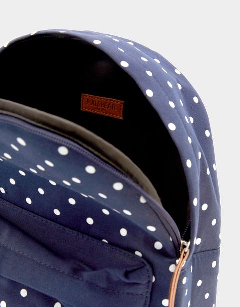 Mochila Detalle Topos Azul
