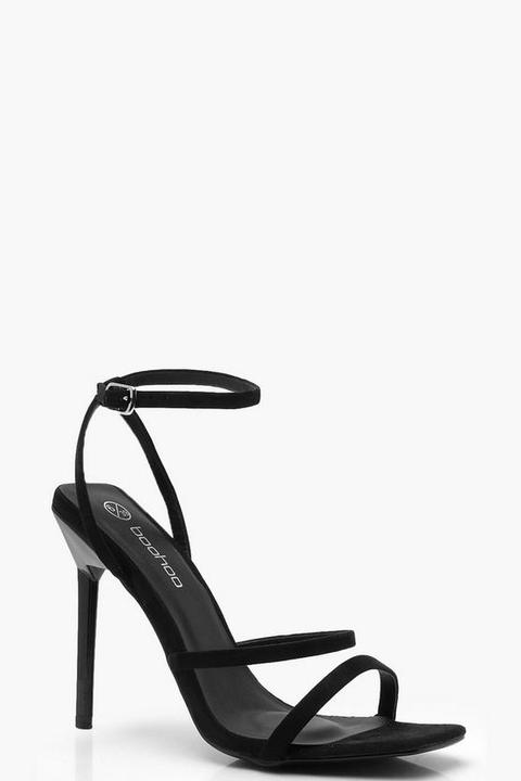 Square Toe Cushioned Strappy Heels