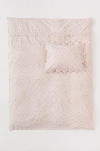 Parure De Couette Festonnée - Rose