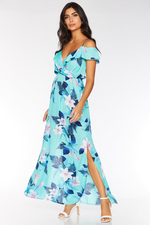 quiz cold shoulder maxi dress