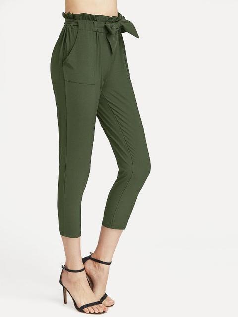 Pantaloni Anteriori Con Laccetto Con Fiocco