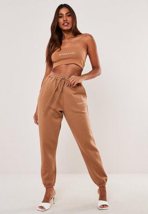 Tan Oversized Missguided 90's Joggers, Tan