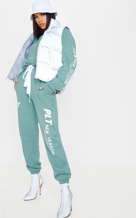 Prettylittlething Dusty Turquoise New Season Jogger