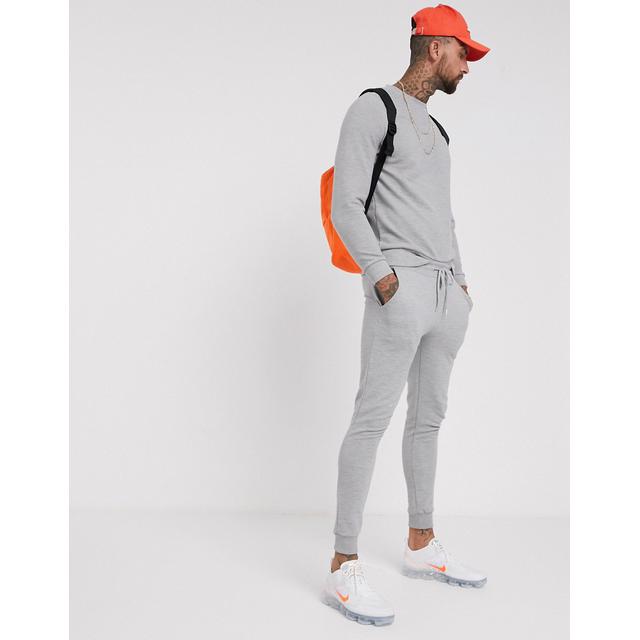 grey ribbed tracksuit