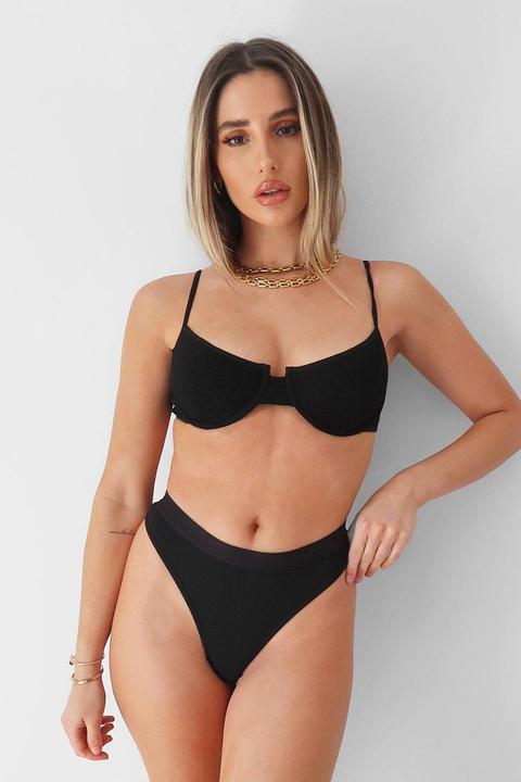 Womens Underwire Bralette And High Waisted Thong Set