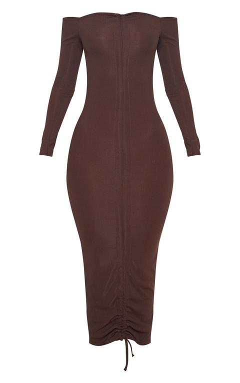 chocolate midi dress