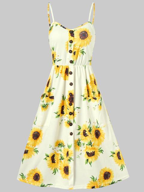 Fiesta Zaful Dress Vestidos De Zaful Sunflower Dress, Print Dress