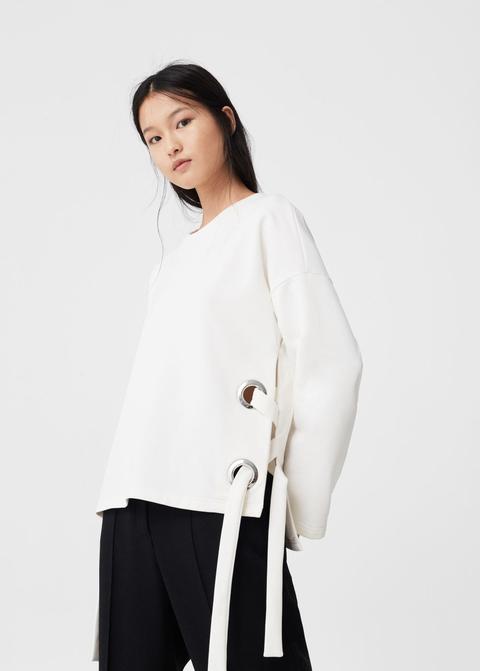 Sudadera Textura Lazos