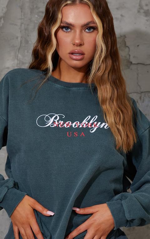 Forest Green Brooklyn Washed Sweater