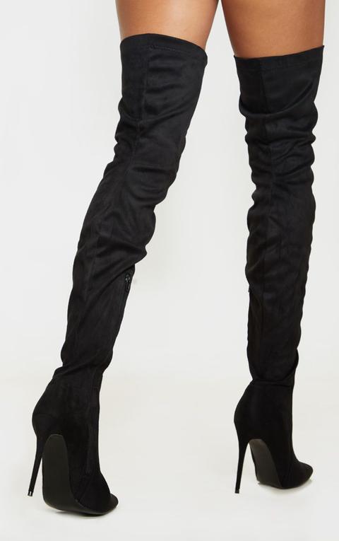 buy \u003e black thigh high stiletto boots 