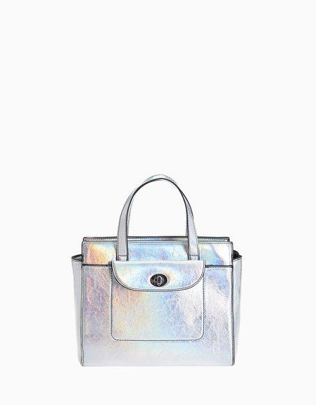 Mini Tote Rigido Specchio Grigio