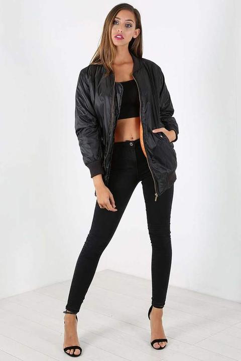 Kiera Long Sleeve Oversized Bomber Jacket