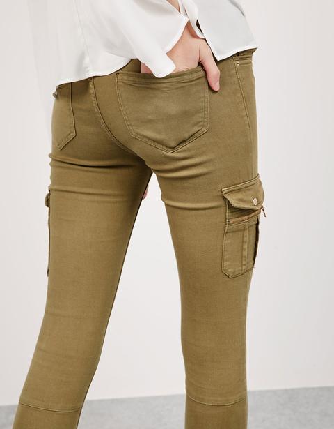 Pantalone Cargo Di Cotone Lycra