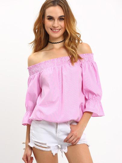 Blusa Rayas Lazo Rosado