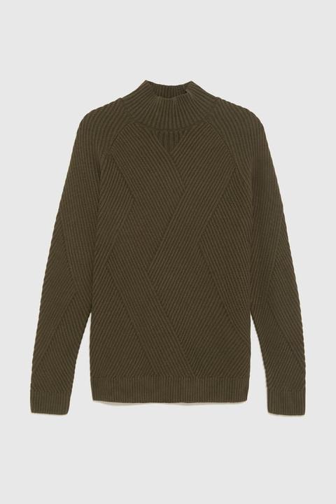 Pullover Collo Alto Strutturato