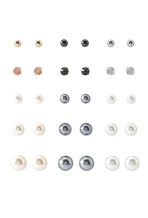 Faux Pearl Earring Set