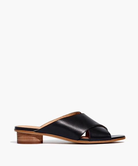 The Ruthie Crisscross Mule In Leather 