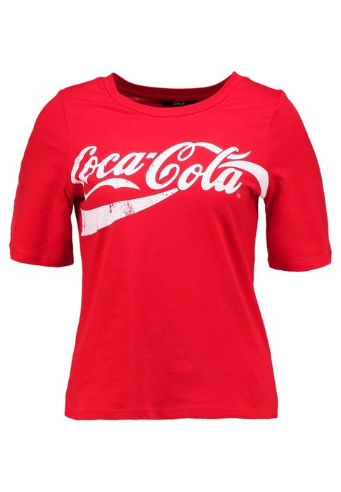 Only Petite Onl Coca Cola Tshirt Con Stampa Racing Red