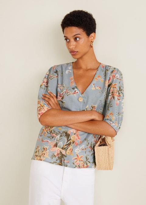 Blusa Lino Fiori