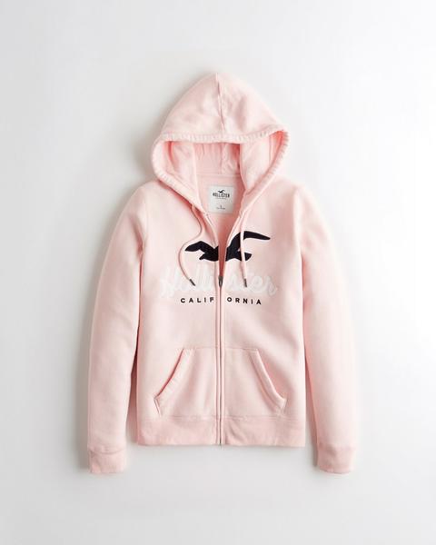 hollister hoodie pink
