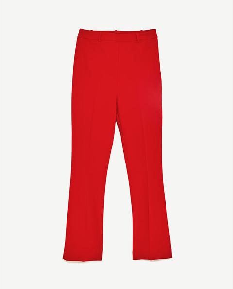 Trousers With Flared Hem