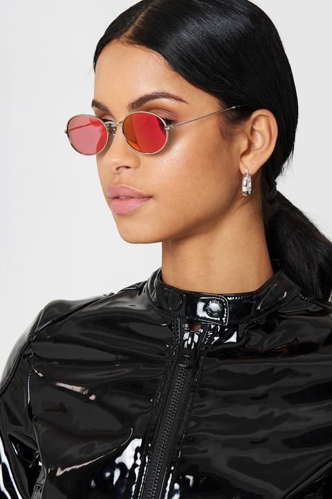 Oval Metal Sunglasses Rosa