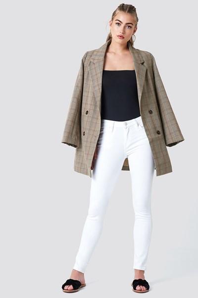 Mango Olivia Skinny Jeans - White from 