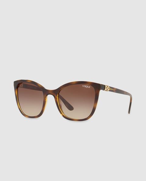 Vogue - Gafas De Sol De Mujer Con Montura Inyectada De Mariposa En Habana Marrón