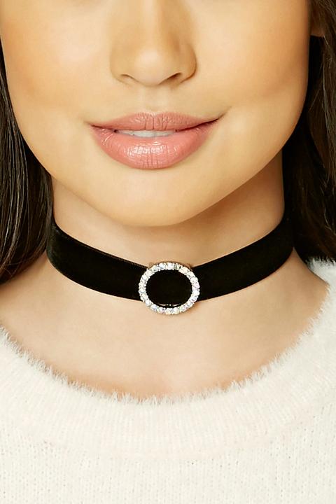 Iridescent Circle Choker