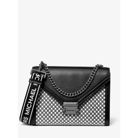 Bolso De Hombro Whitney Grande Transformable Con Estampado A Cuadros Y Logotipo