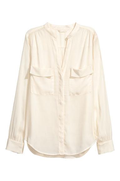 H & M - Camicetta Increspata - Bianco