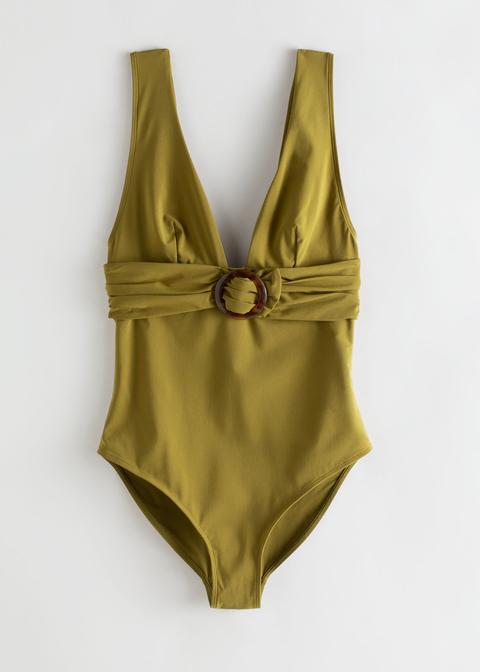 O-ring Belted Swimsuit