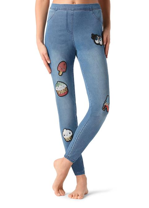 Leggings Jeans Parche Lentejuelas