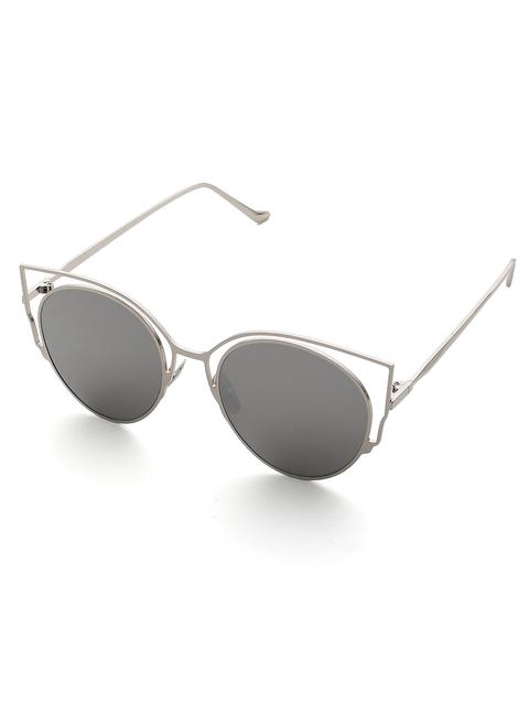 Flat Lens Cat Eye Sunglasses