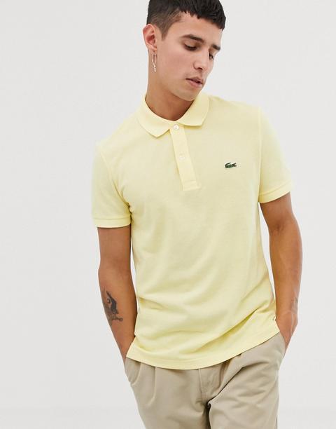 Polo Amarillo De Corte Slim De De Lacoste