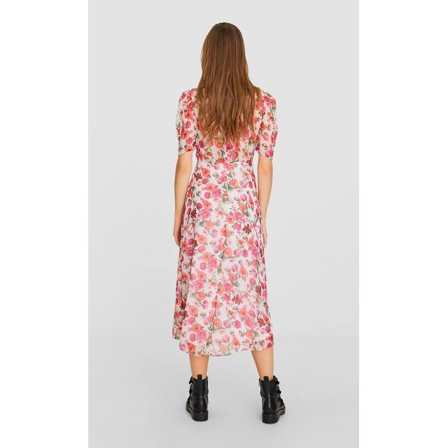 robe longue fleurie stradivarius