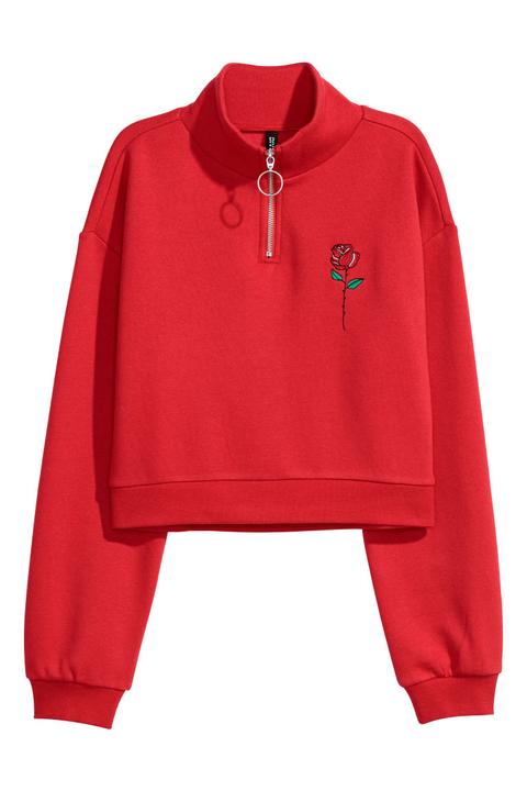 Sudadera Corta - Rojo