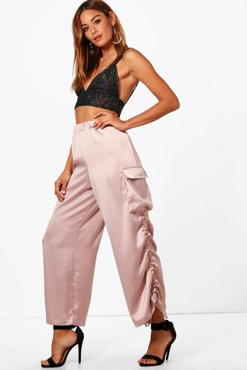 Delilah Satin Utility Relaxed Jogger