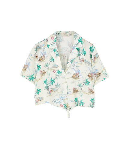Camisa Estampada Nudo