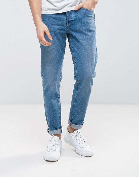 Vaqueros Slim Tapered Color Azul Descolorido De River Island