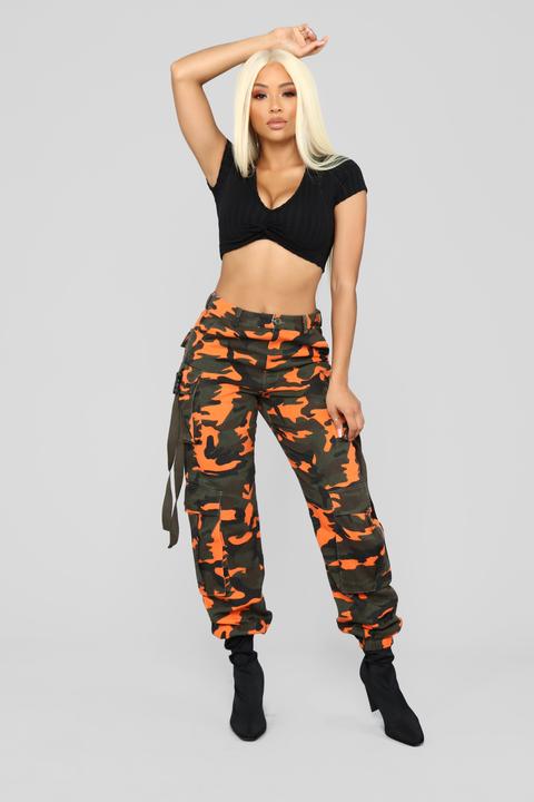 Neomie Cargo Joggers - Orange