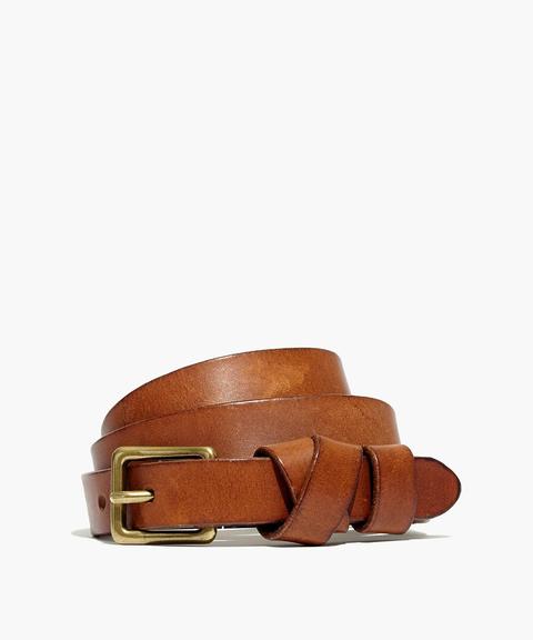 Leather Crisscross Skinny Belt